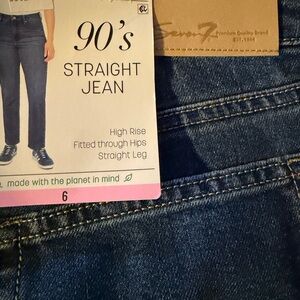 Seven7 womens Straight Jeans - Dark Blue